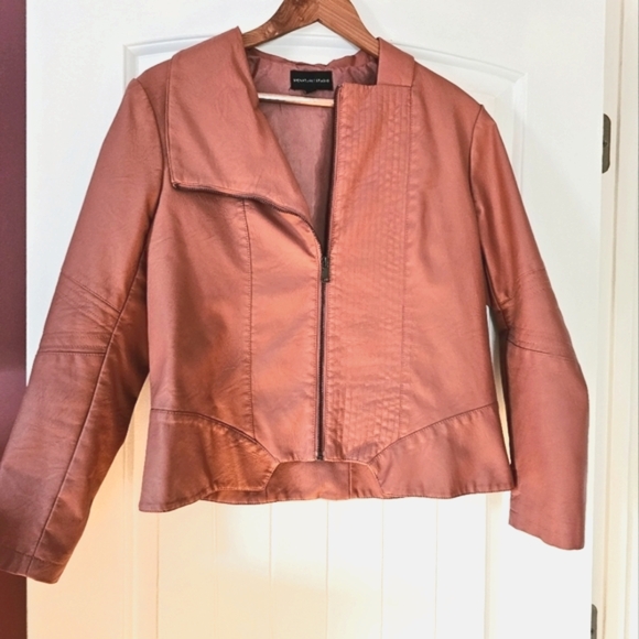 Womens Mauve Leather Jacket - Picture 1 of 3